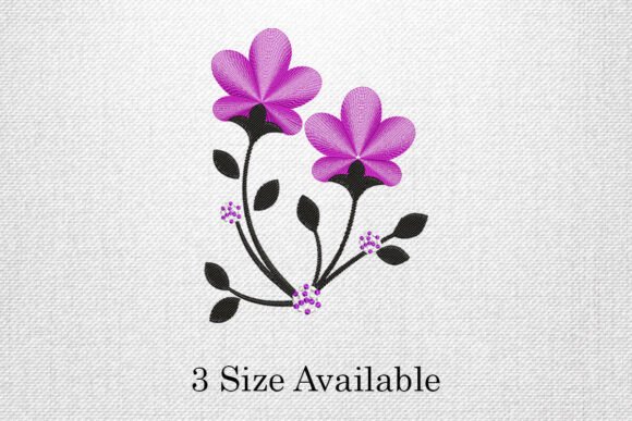 Purple Blossom Duo Embroidery Design